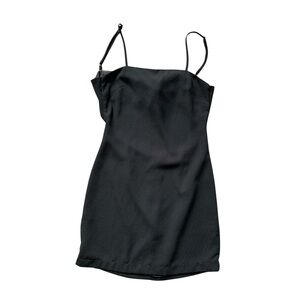 Lulu’s Black Toast to Life Tie Back Mini Dress XS